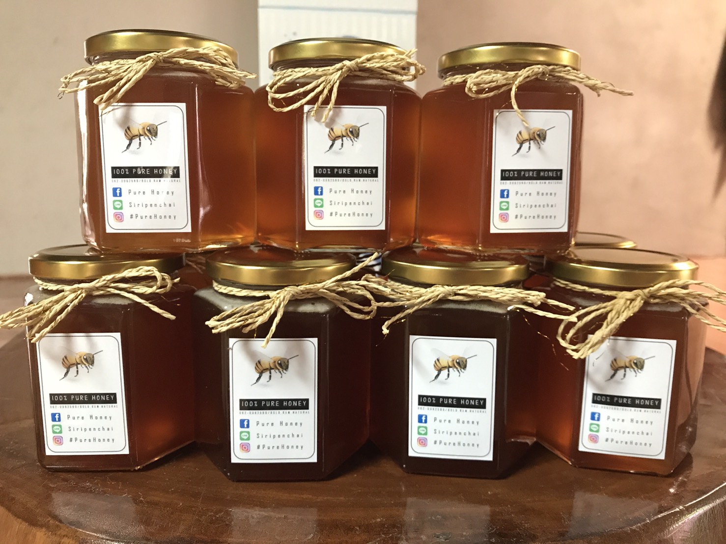 ขวดหกเหลี่ยม น้ำผึ้ง 400ml.