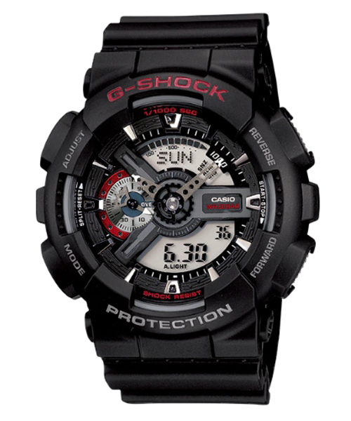 CASIO G-SHOCK นาฬิกาข้อมือ นาฬิกากันน้ำ นาฬิกาของแท้ ประกันศูนย์ CMG 1 ปี รุ่น GA-110-1A นาฬิกาสีดำ