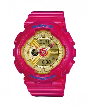 CASIO MID YEAR SALE BABY-G พร้อมส่ง นาฬิกาข้อมือ นาฬิกากันน้ำ นาฬิกาของแท้ ประกันศูนย์ CMG 1 ปี รุ่น BA-111GGB-4A นาฬิกาสีชมพู