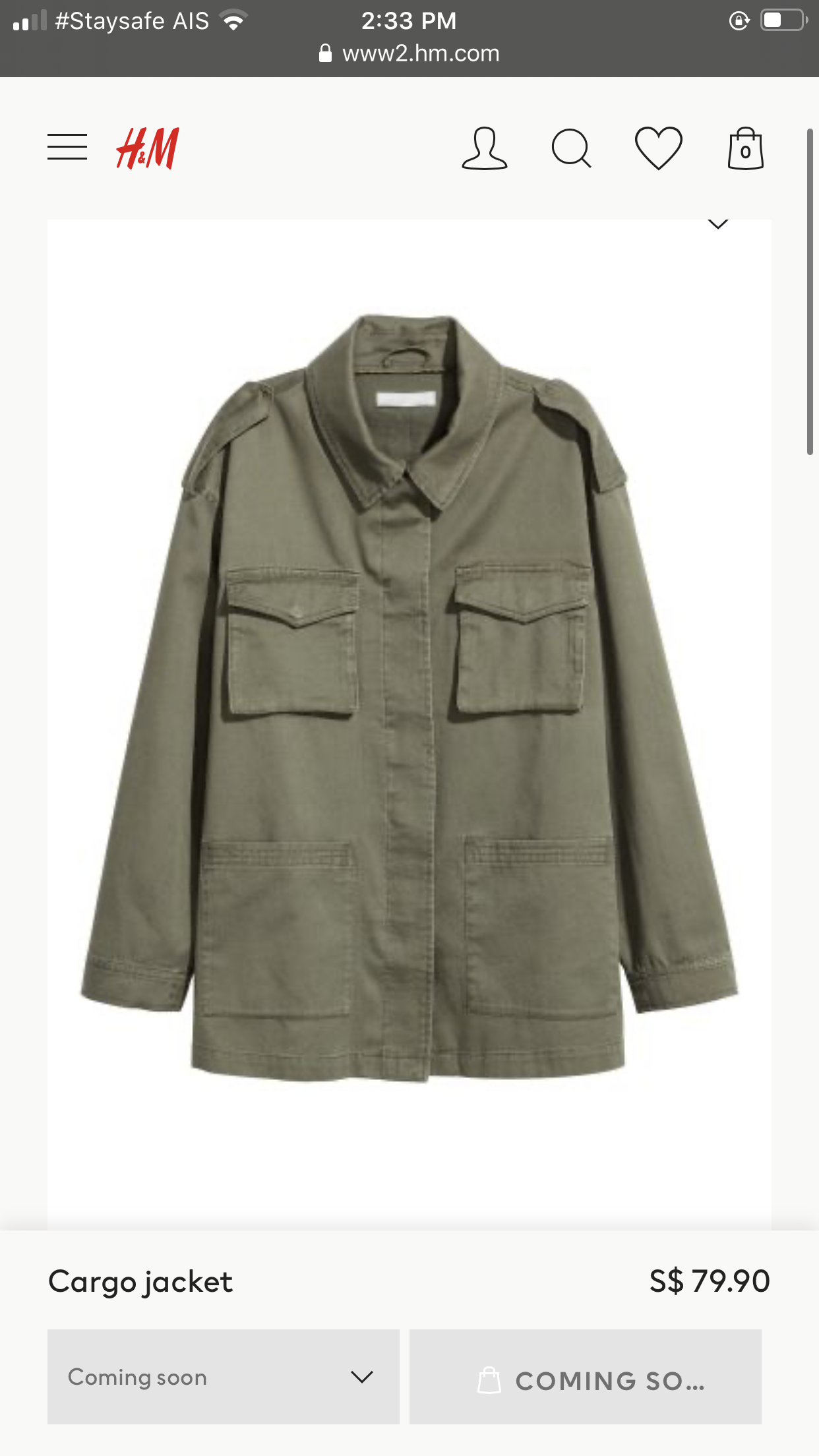 H&m เสื้อทหาร เสื้อฮู้ดเขียวทหาร เสื้อนอกแนวทหาร แพทเทินสวย เท่ห์มาก คะ แบรนด์ H&m เขียว