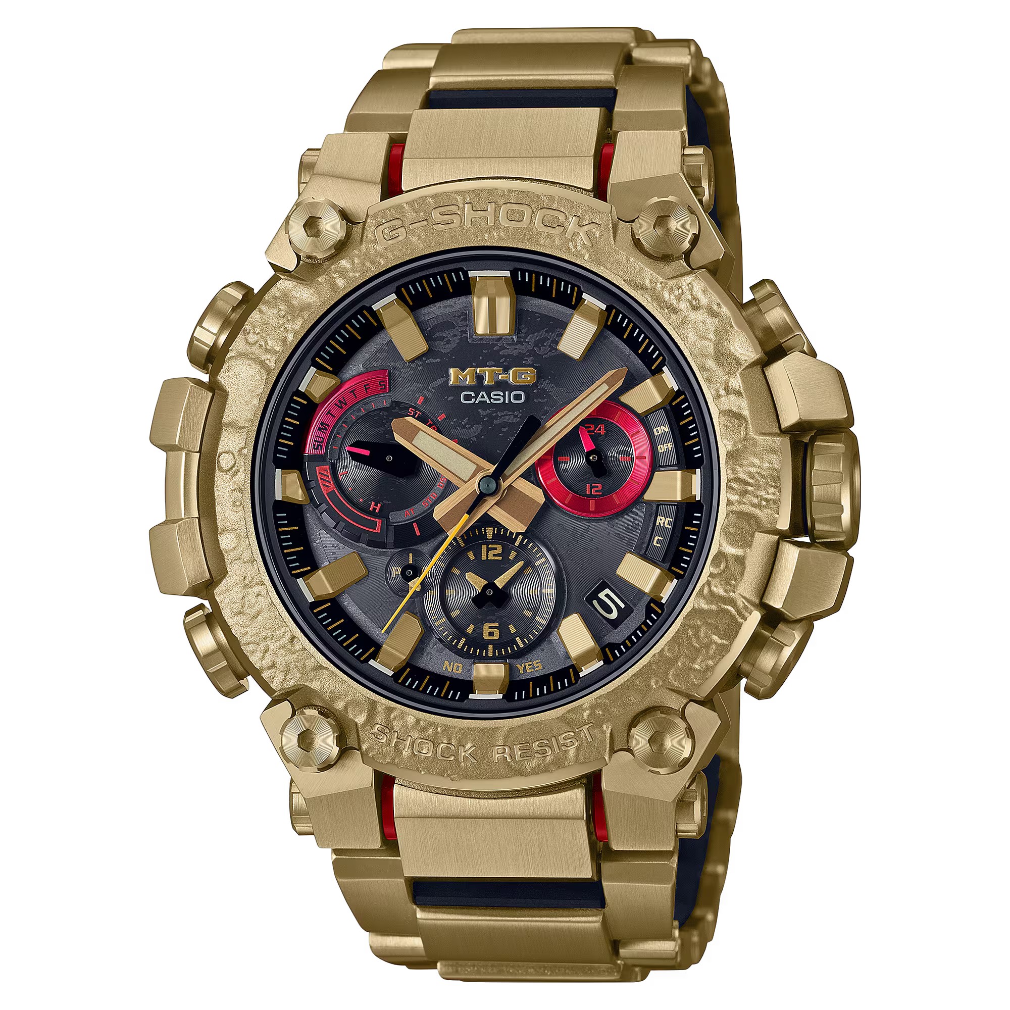 CASIO G-SHOCK นาฬิกาข้อมือ นาฬิกากันน้ำ นาฬิกาของแท้ ประกันศูนย์ CMG 1 ปี รุ่น MTG-B3000CX-9A นาฬิกาสีทอง