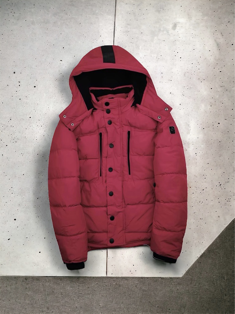เสื้อกันหนาว เสื้อฮู้ดเฟอร์ บุนวมอุ่น สีขาว แบรนด์ SMOG (padded puffer coat ขาว