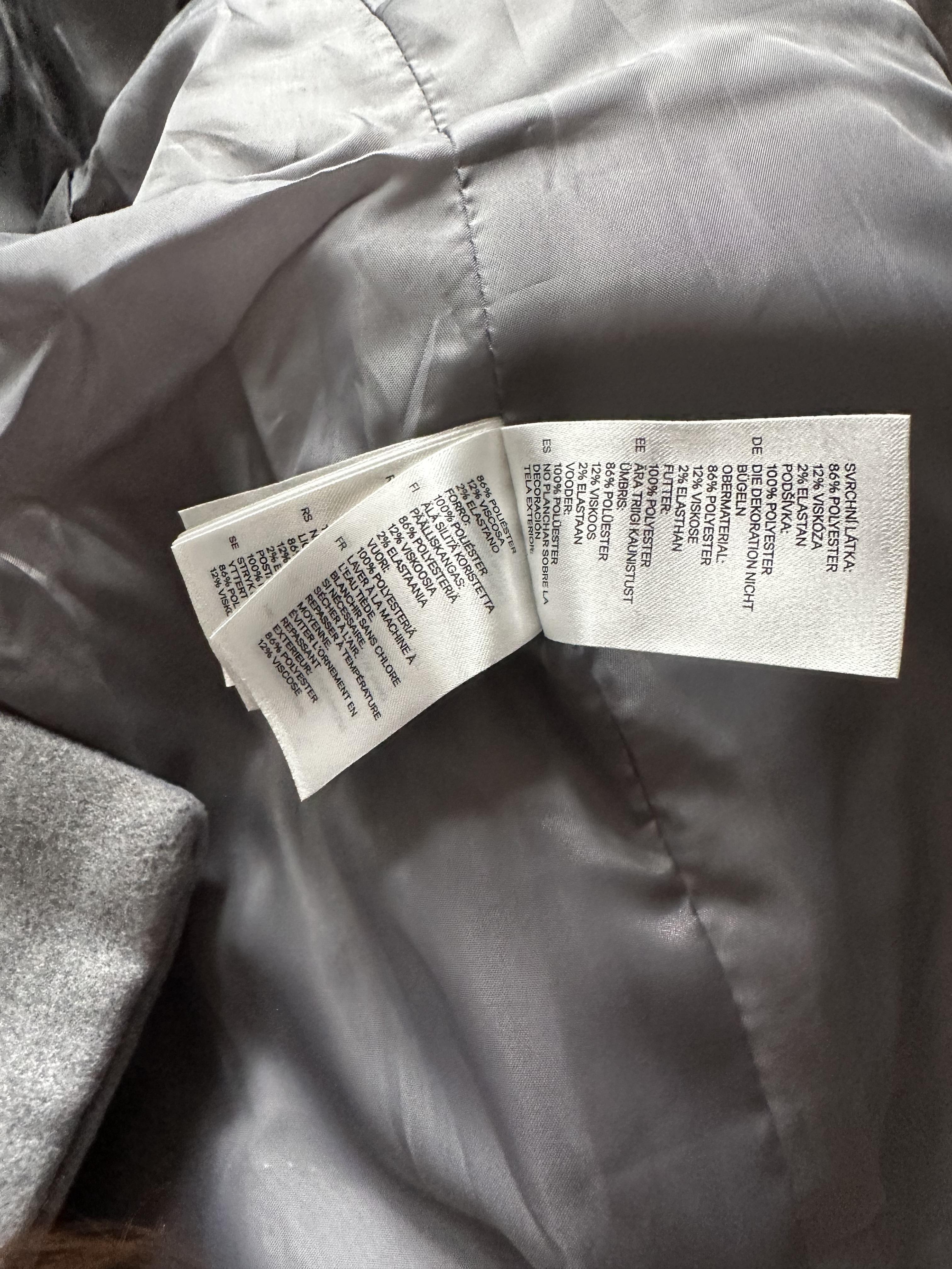เสื้อโค้ท เสื้อกันหนาว เนื้อผ้าสักหลาด สีเทา แบรนด์ H&M
