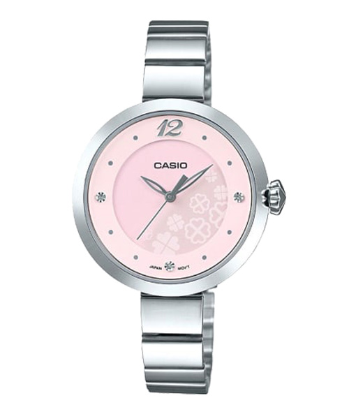 CASIO นาฬิกาคาสิโอ นาฬิกาข้อมือ นาฬิกากันน้ำ นาฬิกาของแท้ ประกันศูนย์ CMG 1 ปี รุ่น LTP-E154D-4A นาฬิกาสีเงิน