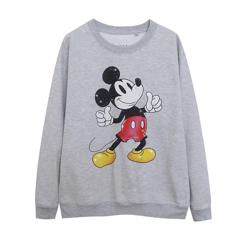 Disney เสื้อสเวตเตอร์ เสื้อวอร์ม แขนยาว สีเทา MICKEY งาน DISNEYสำเนา สำเนา เทา
