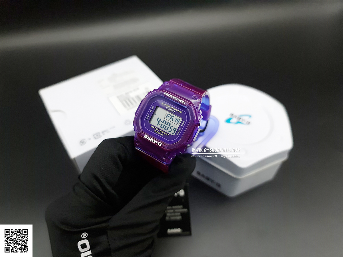 CASIO BABY-G นาฬิกาข้อมือ นาฬิกากันน้ำ นาฬิกาของแท้ ประกันศูนย์ CMG 1 ปี รุ่น BGD-560S-6D นาฬิกาสีม่วง