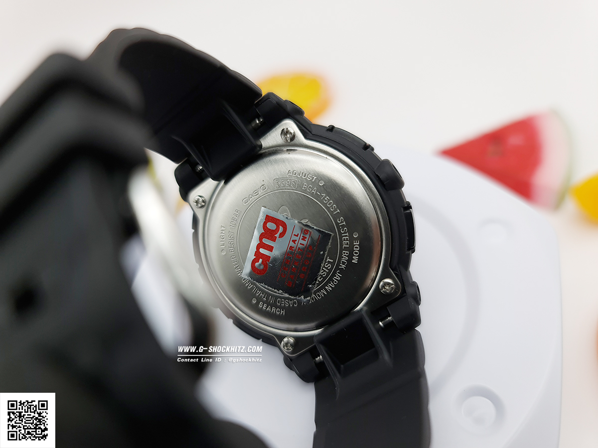 CASIO BABY-G นาฬิกาข้อมือ นาฬิกากันน้ำ นาฬิกาของแท้ ประกันศูนย์ CMG 1 ปี รุ่น BGA-150ST-1A นาฬิกาสีดำ