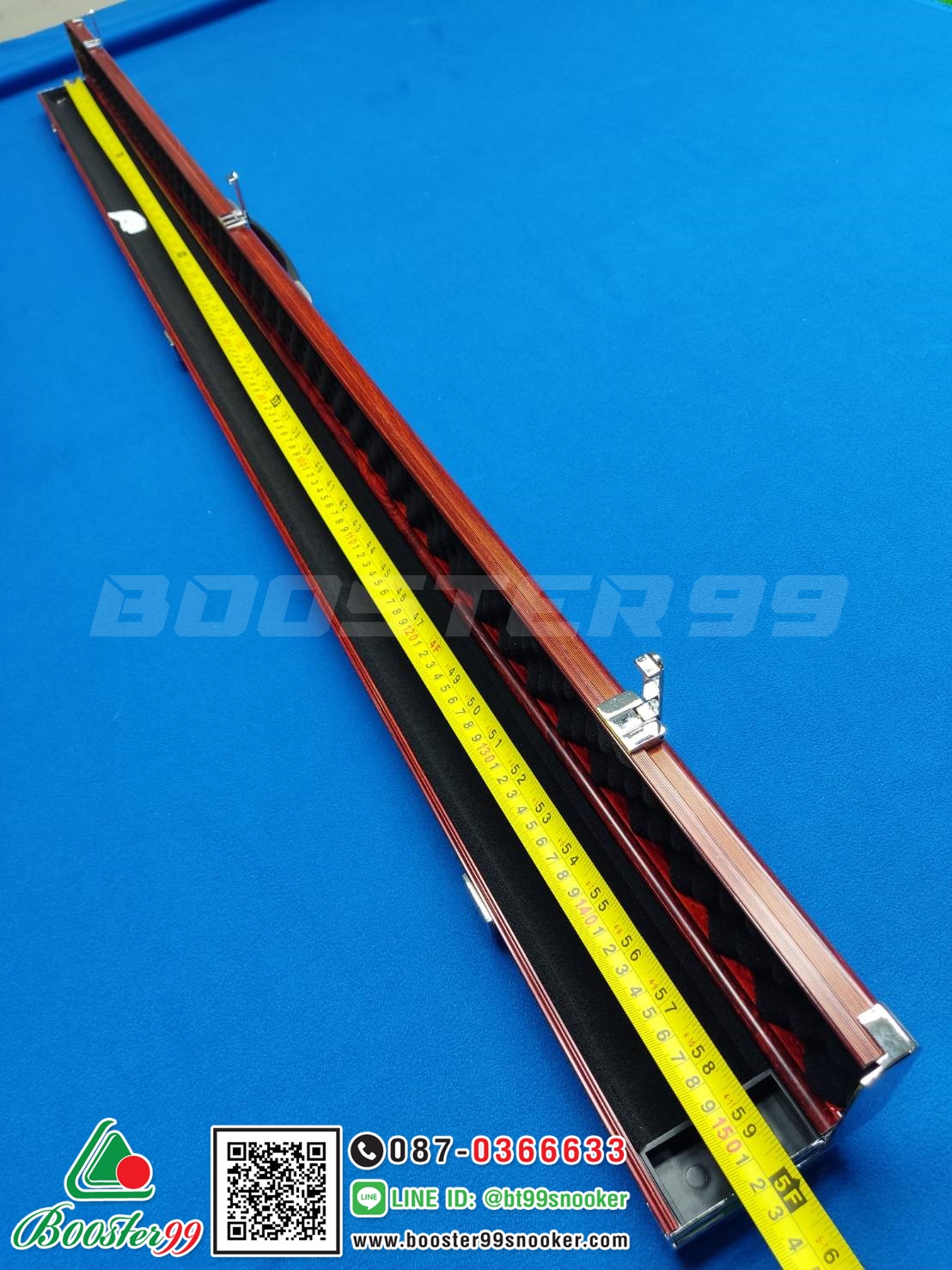 กล่อง ไม้คิว ท่อนเดียว 2ช่อง อลูมิเนียม หัวหุ่ม โครเมียม แบร์น LP