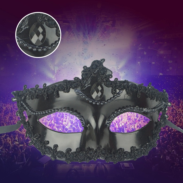 หน้ากากเจ้าหญิงครึ่งหน้า หน้ากากเต้นรำ ประดับคริสตัล หน้ากากปาร์ตี้ หน้ากากแฟนซี หน้ากากฮาโลวีน หน้ากากคอสเพลย์