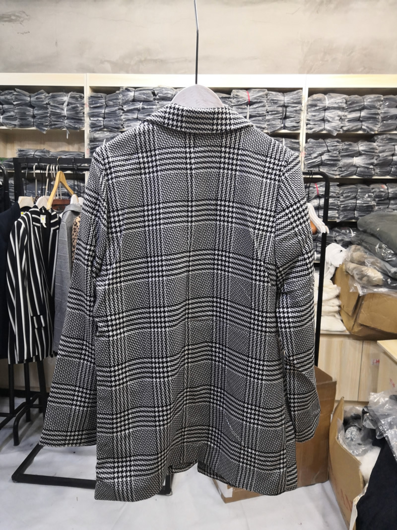 เสื้อโค้ท เสื้อคลุม ทรงสูท ลายตารางเทาดำ เสื้อคลุม เบลเซอร์ Blazer check ❄️แบรนด์✨H&M✨ แท้💯% แบรนด์ H&m