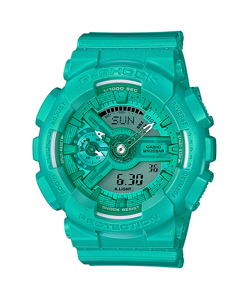 CASIO G-SHOCK นาฬิกาข้อมือ นาฬิกากันน้ำ นาฬิกาของแท้ ประกันศูนย์ CMG 1 ปี รุ่น GMA-S110VC-3A นาฬิกาสีเขียว