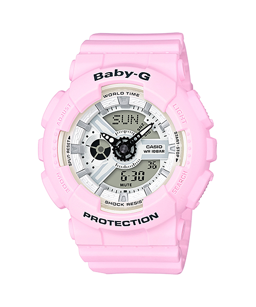 CASIO MID YEAR SALE BABY-G นาฬิกาข้อมือ นาฬิกากันน้ำ นาฬิกาของแท้ ประกันศูนย์ CMG 1 ปี รุ่น BA-110BE-4A นาฬิกาสีชมพู