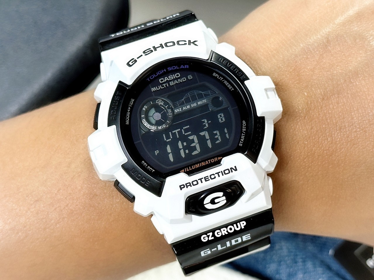 CASIO G-SHOCK นาฬิกาข้อมือ นาฬิกากันน้ำ นาฬิกาของแท้ ประกันศูนย์ CMG 1 ปี รุ่น GWX-8900B-7 นาฬิกาสีขาว