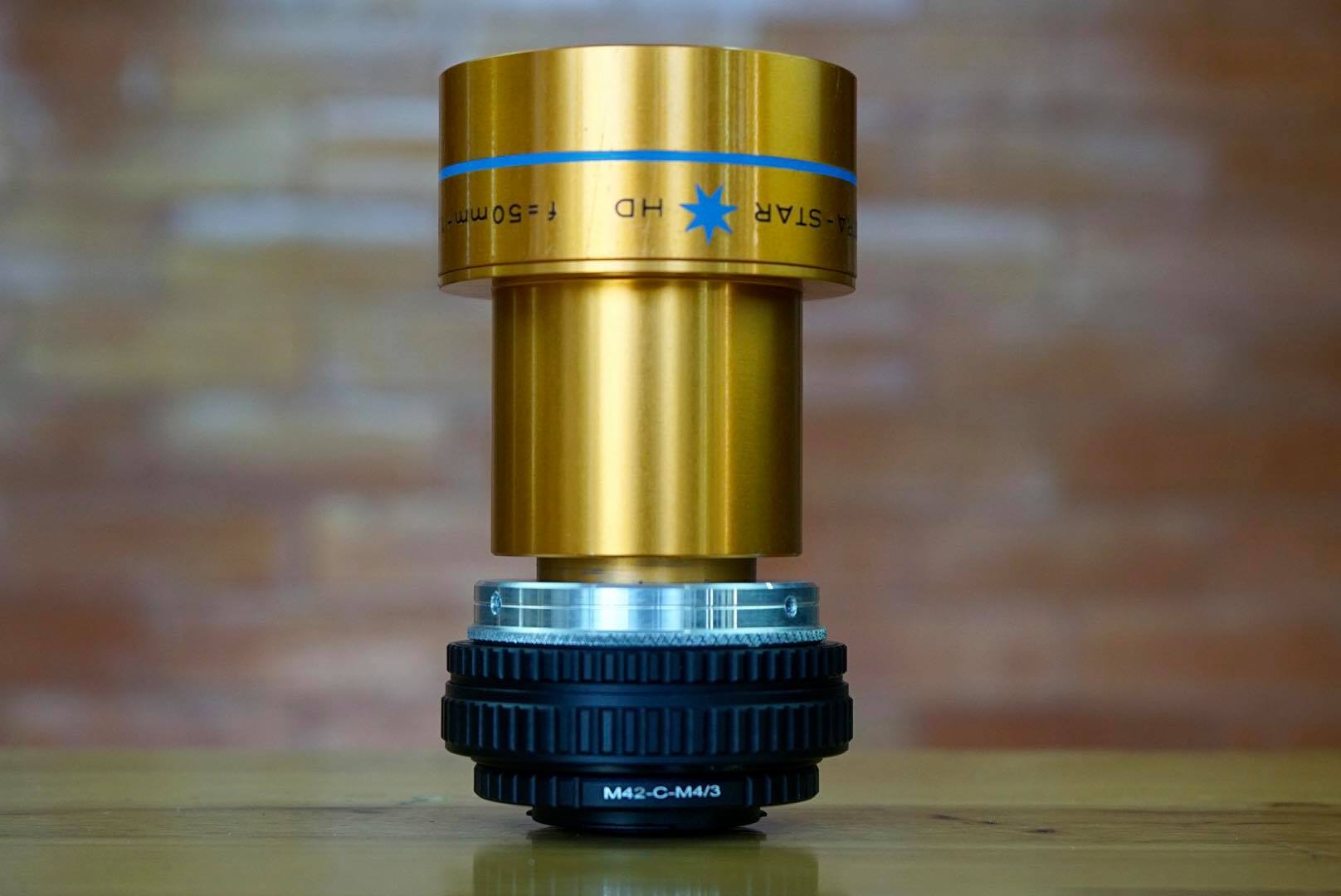 ISCO-OPTIC ULTRA-STAR HD 50MM.F2 PROJECTION LENS MODIFIDE M4/3 MOUNT