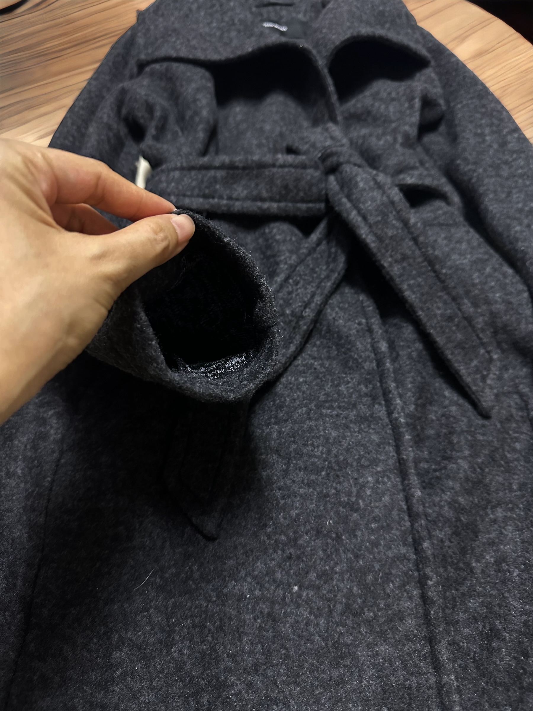 เสื้อโค้ท เสื้อกันหนาว เนื้อผ้าวูล โค้ทวูล สีดำ แบรนด์ vero moda