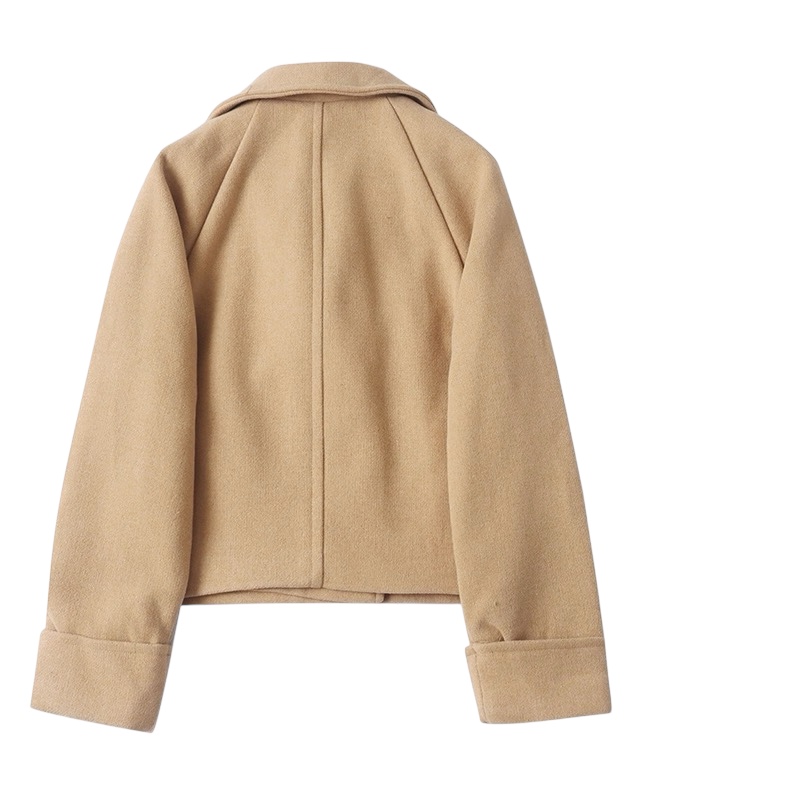 Love tree เสื้อโค้ทกันหนาว เสื้อกันหนาว peacoat contempoโค้ทวูล สีcamel belt coat สีครีมเบจ แบรนด์ ANNA FIELD สำเนา Camel