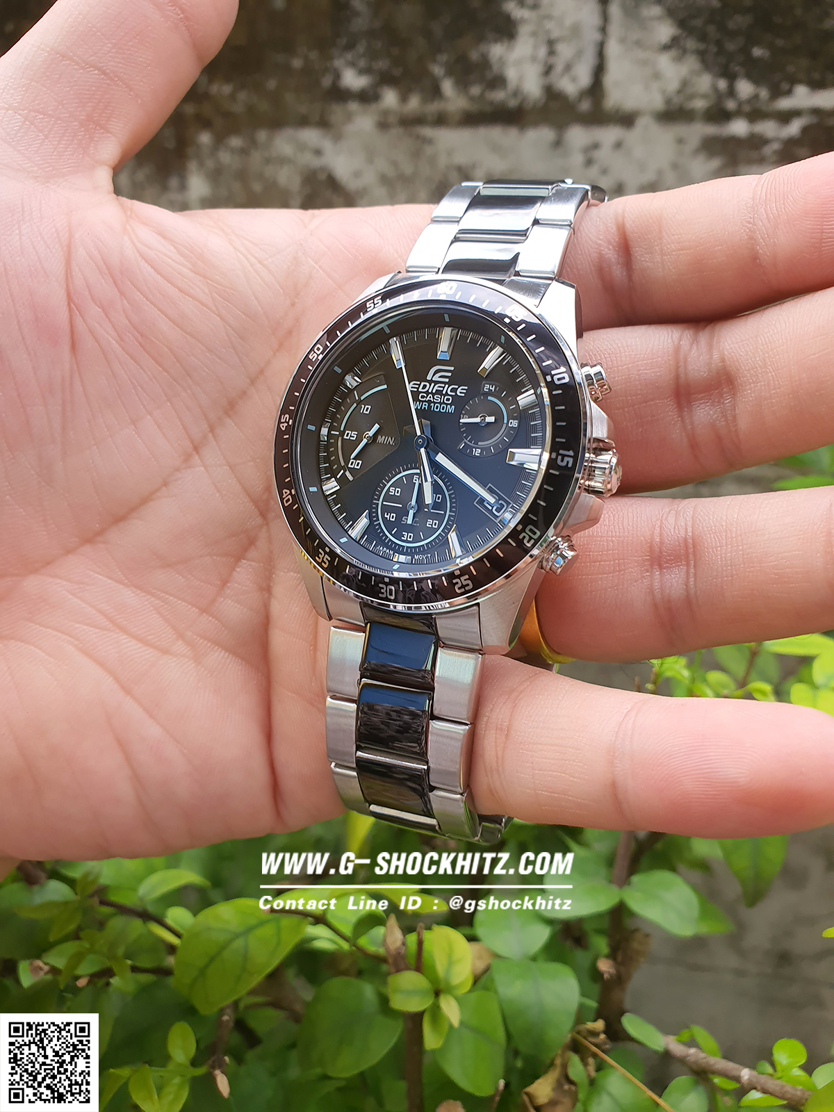 CASIO EDIFICE นาฬิกาข้อมือ นาฬิกากันน้ำ นาฬิกาของแท้ ประกันศูนย์ CMG 1 ปี รุ่น EFV-540SBK-1A นาฬิกาสีดำ