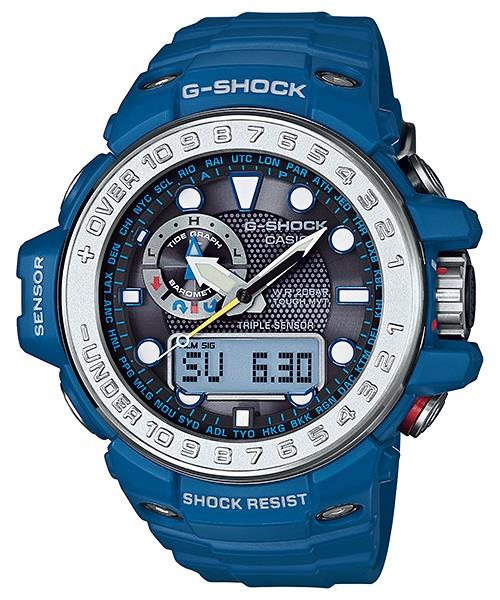CASIO G-SHOCK นาฬิกาข้อมือ นาฬิกากันน้ำ นาฬิกาของแท้ ประกันศูนย์ CMG 1 ปี รุ่น GWN-1000-2A นาฬิกาสีฟ้า
