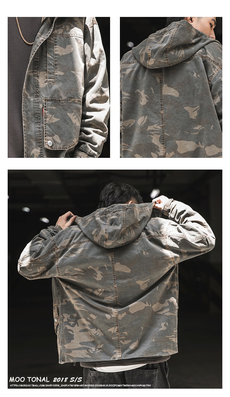 เสื้อฮู้ดลายพราง ทหาร เสื้อแจ็คเก็ตลายพราง เสื้อนอก แนวทหาร แพทเทินสวย เท่ห์ มาก คะ ลายพราง