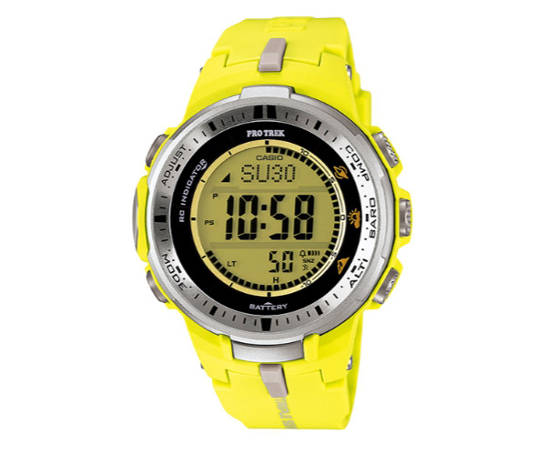 CASIO PROTREK พร้อมส่ง นาฬิกาข้อมือ นาฬิกากันน้ำ นาฬิกาของแท้ ประกันศูนย์ CMG 1 ปี รุ่น PRW-3000-9B นาฬิกาสีเหลือง