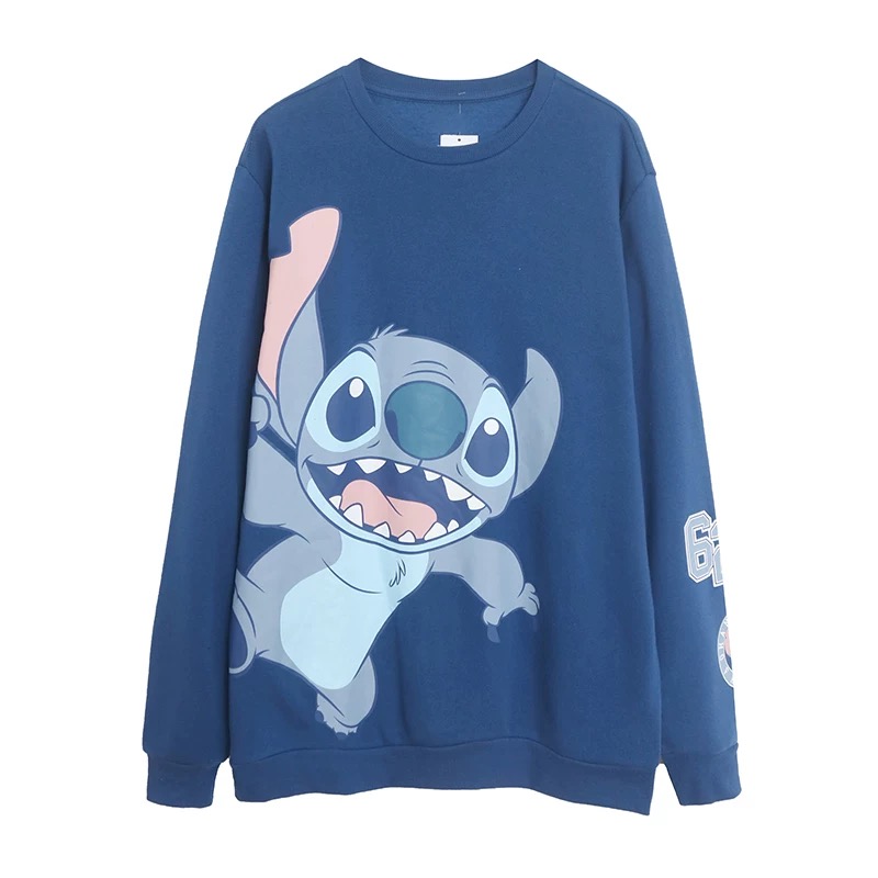 เสื้อฮู้ด วอร์ม สเวตเตอร์ Disney เสื้อ stitch สติช สีฟ้าคราม ลายการ์ตูนมิคกี้ งาน DISNEYงานสวย แต่งสายรุ้ง สำเนา ฟ้า