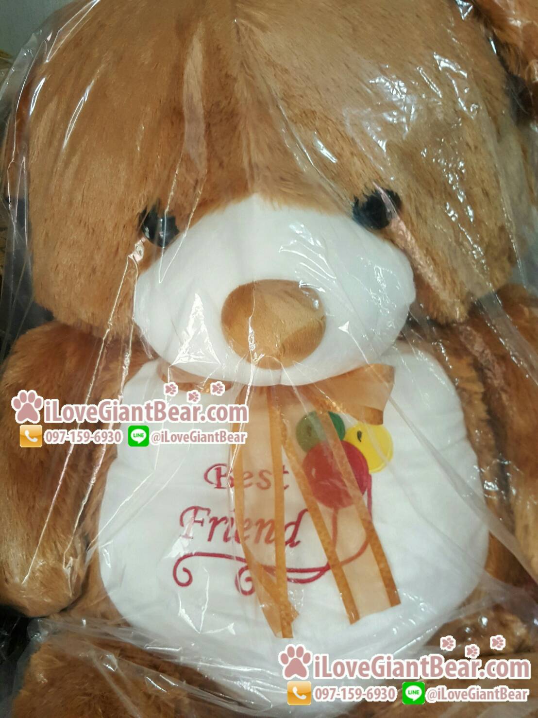 Size XXL 🌟 มาใหม่ 🌟 ตุ๊กตาหมีขนนุ่ม #ตุ๊กตาหมีตัวใหญ่ หน้ายิ้มหวาน ขนฟูนุ่ม 🐻 น่ารัก ❤รูปถ่ายจากสินค้าจริง สด ซิง!!