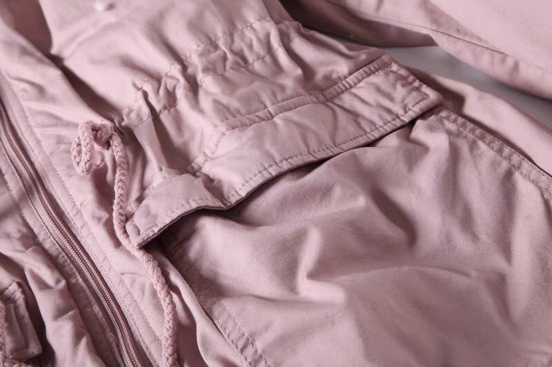 Jean pascale เสื้อโค้ทฮู้ดกันหนาว เสื้อปาร์กา parka สีชมพู แบรนด์ JEAN PASCALE ชมพู