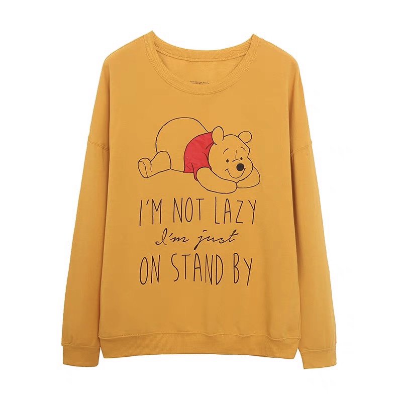 เสื้อวอร์ม สเวตเตอร์ Disney เสื้อหมีพูห์ สีเหลือง Winnie the pooh แขนยาว สีครีม ลายการ์ตูน DISNEYงานสวย มากคะ สำเนา สำเนา สำเนา สำเนา แดง