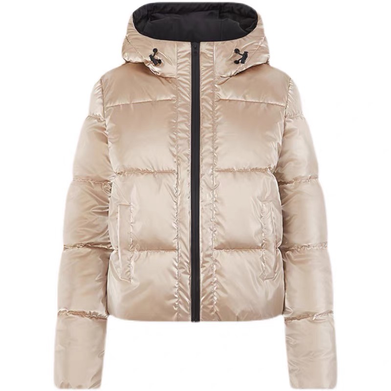 Oodji เสื้อกันหนาว เสื้อฮู้ด บุนวมอุ่น สีแชมเปญ แบรนด์ Oodji Ultra (padded puffer coAt
