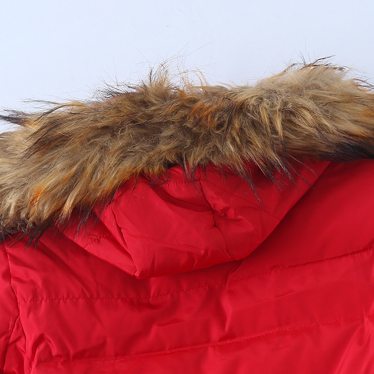 เสื้อกันหนาว ขนเป็ด เสื้อฮู้ดเฟอร์ บุนวมอุ่น สีแดง แบรนด์ LI YIN JOY (padded puffer coat สำเนา สำเนา