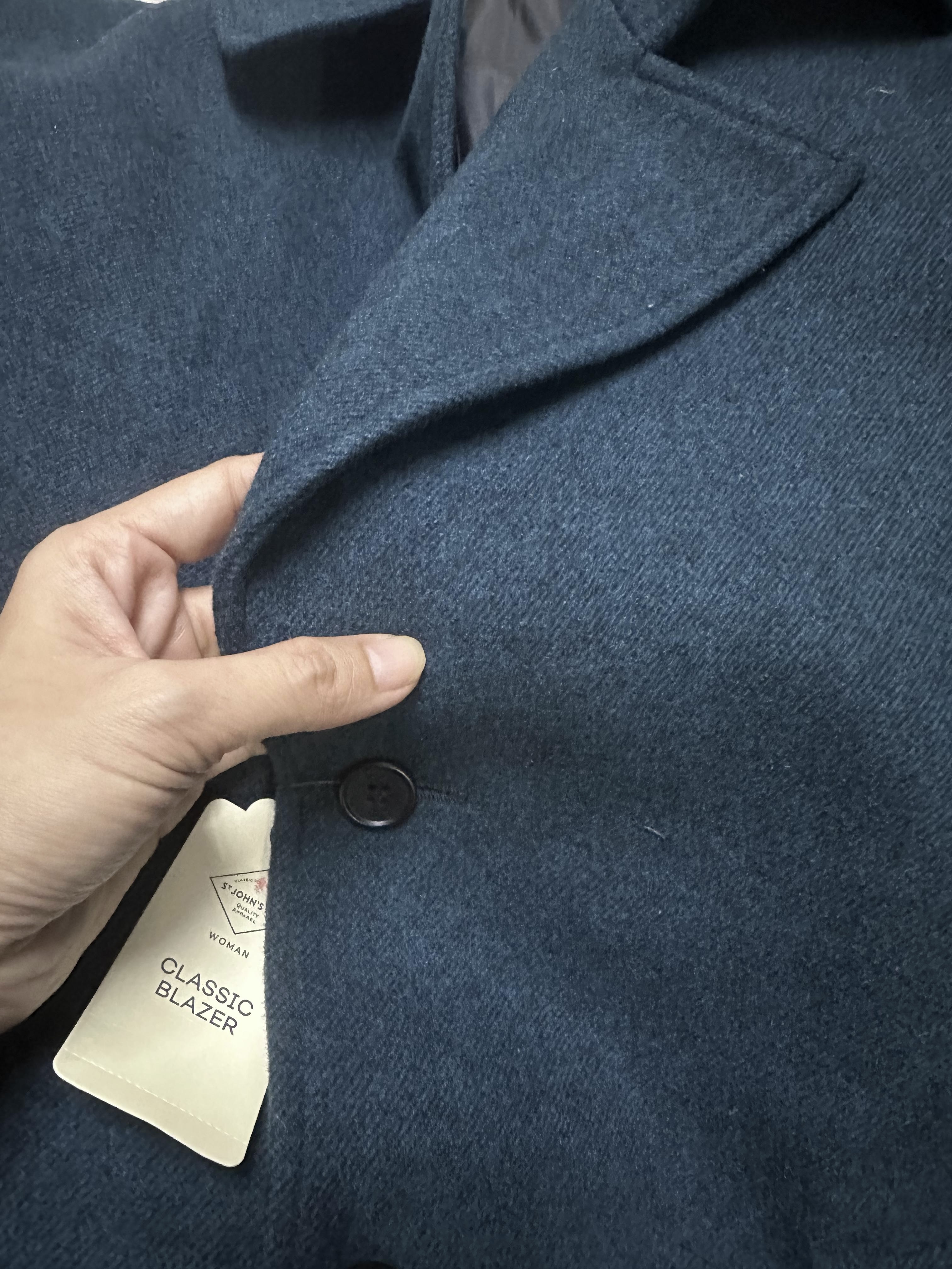 เสื้อโค้ทวูล Trench coat เสื้อโค้ท โค้ทสีน้ำเงินคราม แบรนด์ Primark สำเนา