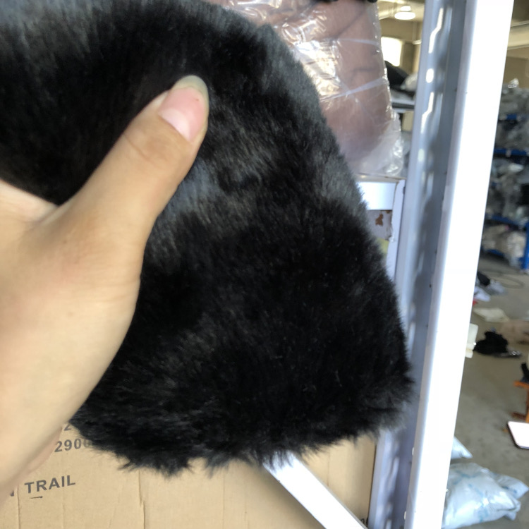 เสื้อเฟอร์กันหนาว หมวกฮู้ด เสื้อขน Fluffy coat แบรนด์ pimkie สำเนา ดำ