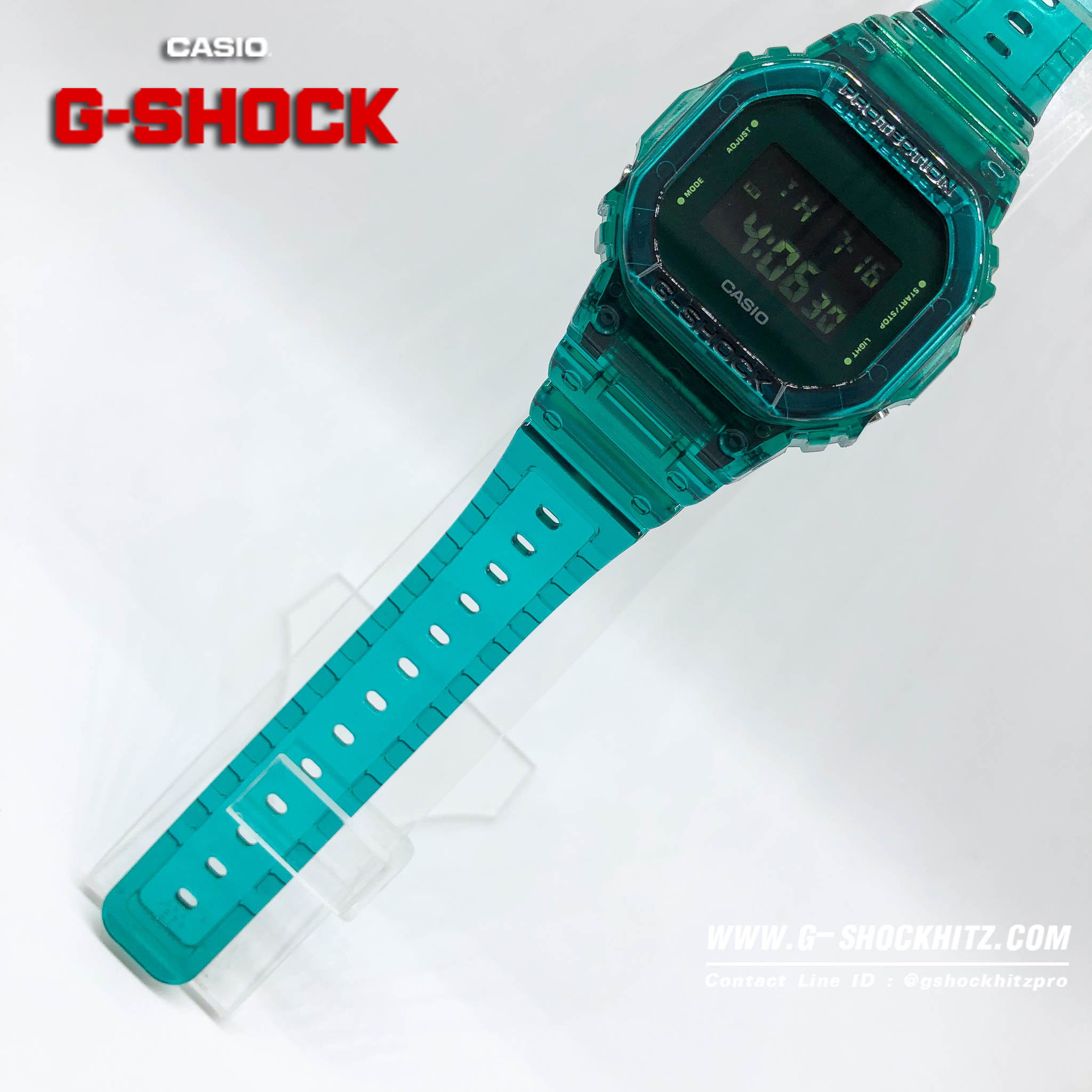 CASIO G-SHOCK นาฬิกาข้อมือ นาฬิกากันน้ำ นาฬิกาของแท้ ประกันศูนย์ CMG 1 ปี รุ่น DW-5600SB-3D นาฬิกาสีเขียว