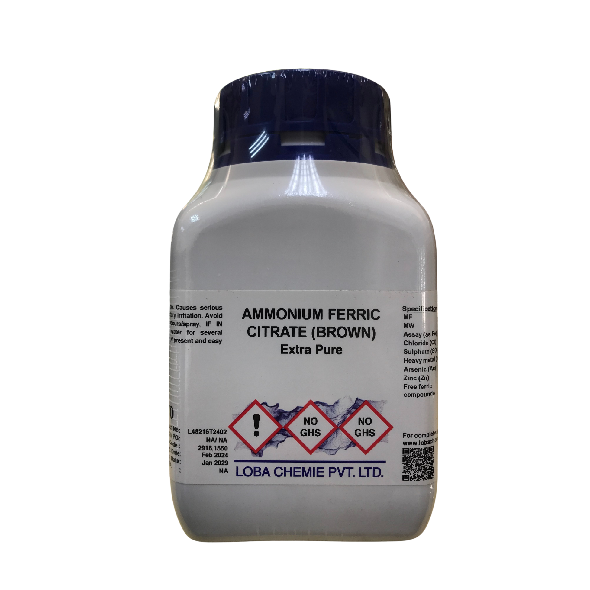 Ammonium Ferric Citrate (Brown), Extra Pure 500 g. Loba Chemie™