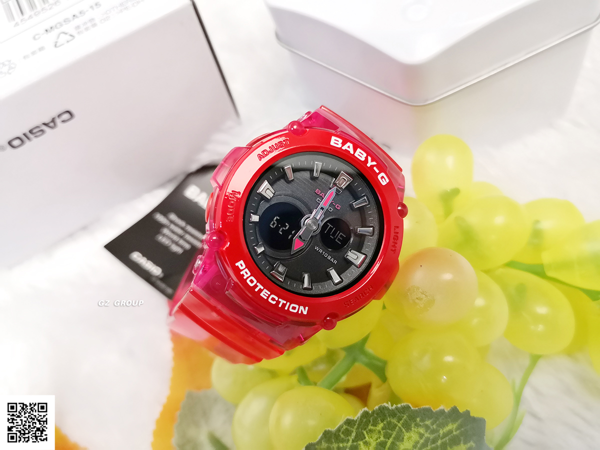 CASIO BABY-G นาฬิกาข้อมือ นาฬิกากันน้ำ นาฬิกาของแท้ ประกันศูนย์ CMG 1 ปี รุ่น BGA-270S-4A นาฬิกาสีชมพู