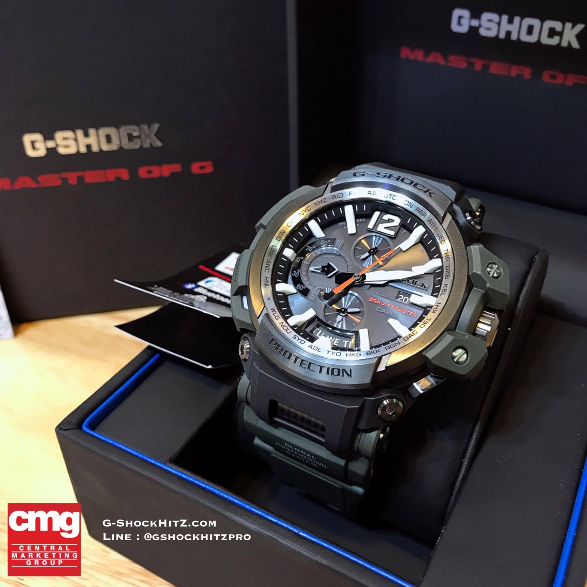 CASIO G-SHOCK นาฬิกาข้อมือ นาฬิกากันน้ำ นาฬิกาของแท้ ประกันศูนย์ CMG 1 ปี รุ่น GPW-2000-3A นาฬิกาสีดำ