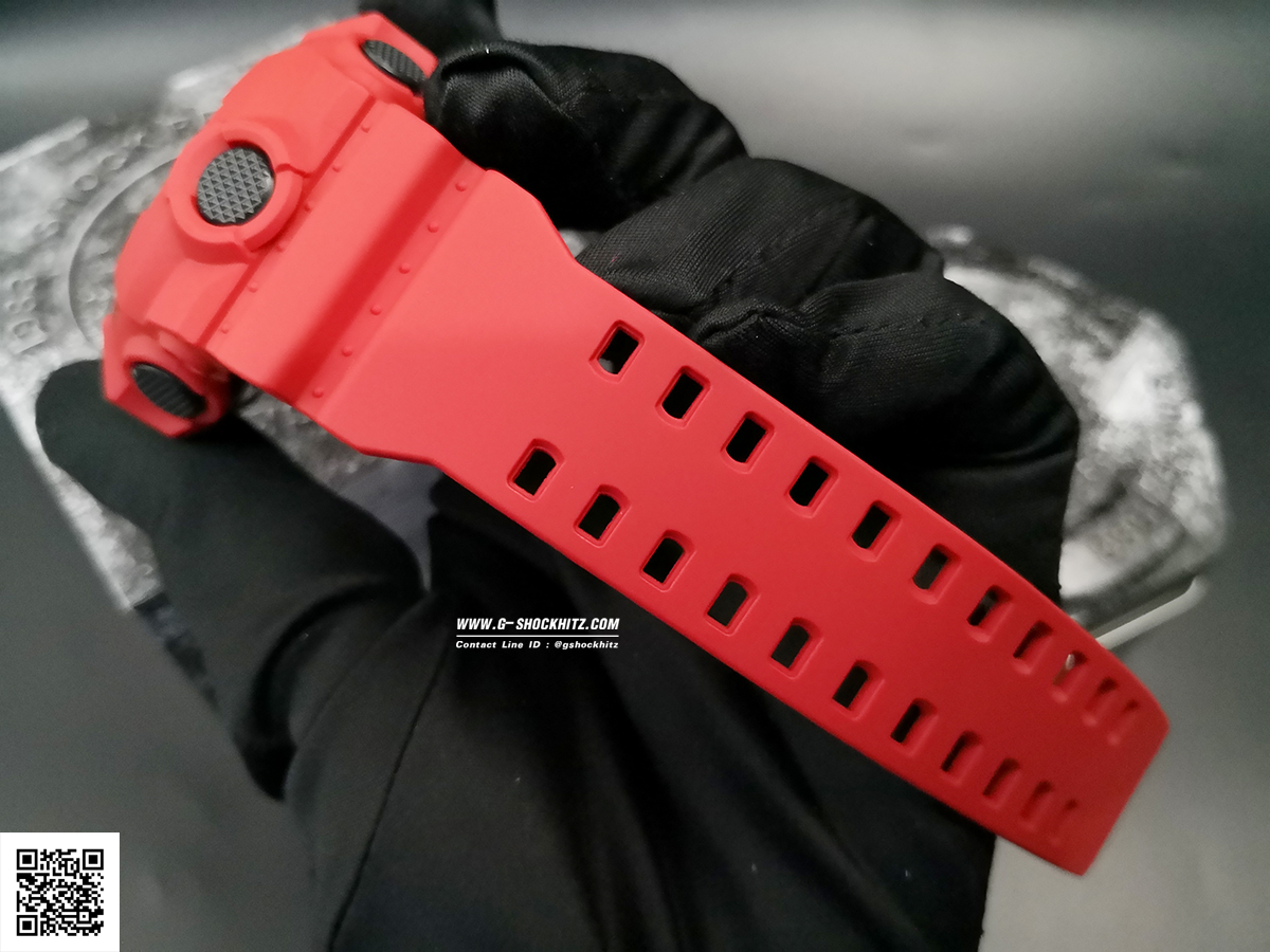 CASIO MID YEAR SALE G-SHOCK นาฬิกาข้อมือ นาฬิกากันน้ำ นาฬิกาของแท้ ประกันศูนย์ CMG 1 ปี รุ่น GA-700-4A นาฬิกาสีแดง