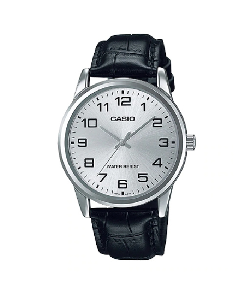 CASIO นาฬิกาคาสิโอ นาฬิกาข้อมือ นาฬิกากันน้ำ นาฬิกาของแท้ ประกันศูนย์ CMG 1 ปี รุ่น MTP-V001L-7B นาฬิกาสีดำ