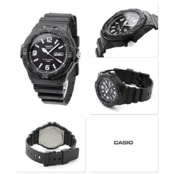 CASIO นาฬิกาคาสิโอ นาฬิกาข้อมือ นาฬิกากันน้ำ นาฬิกาของแท้ ประกันศูนย์ CMG 1 ปี รุ่น MRW-200H-1B2 นาฬิกาสีดำ