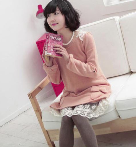 เดรสคลุมท้องสีโอรส น่ารักแบบหวานๆ ใส่ไปงานแต่งงาน ใช่เลย!!