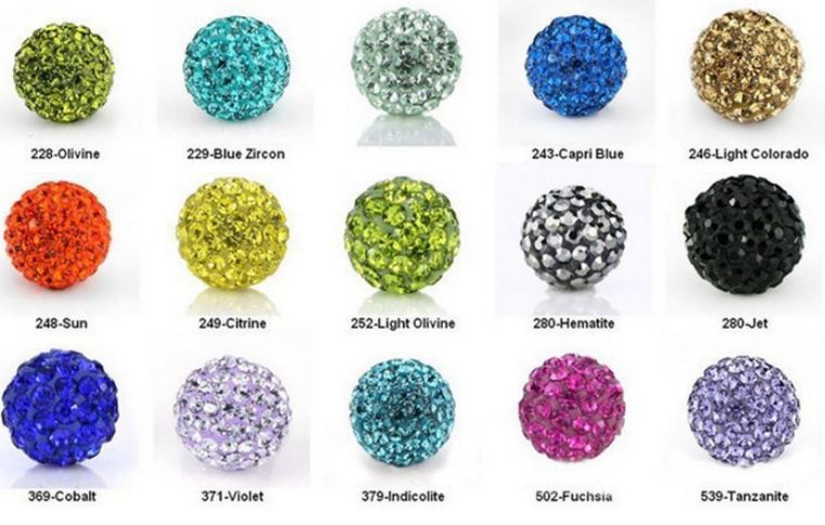 สีเม็ด คริสตัล Shamballa