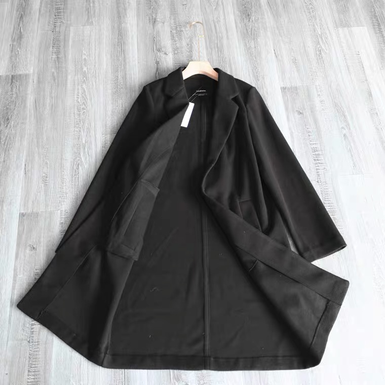 เสื้อโค้ท เสื้อโค้ทกันหนาว โค้ทวูล tailored knot coat สีเบจ แบรนด์ STRADIVARIUS สำเนา
