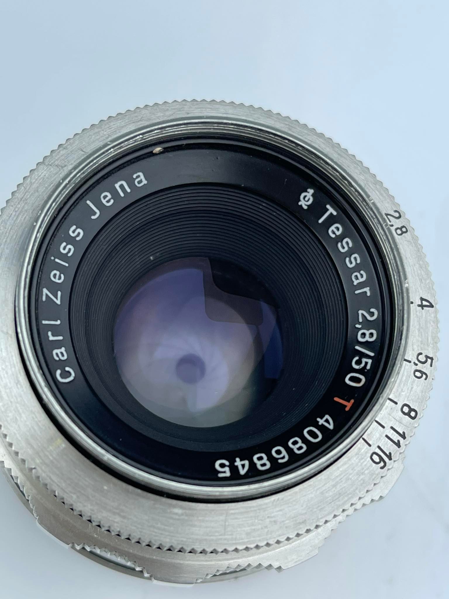 CARL ZEISS JENA Q1 TESSAR 50MM.F2.8 RED T MODIFIED M42 MOUNT