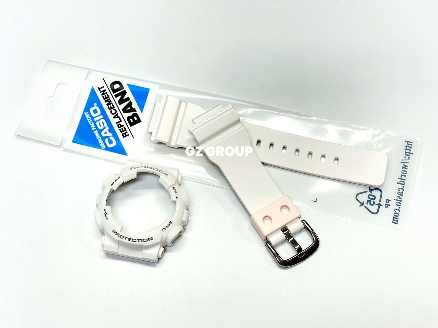 CASIO GENUINE FACTORY CASIO REPLACEMENT อะไหล่นาฬิกา G-SHOCK พร้อมส่ง รุ่น GMA-S110MP-7 ชุดสายสีขาว