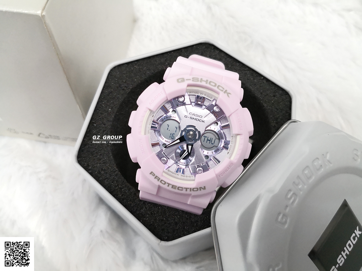 CASIO G-SHOCK นาฬิกาข้อมือ นาฬิกากันน้ำ นาฬิกาของแท้ ประกันศูนย์ CMG 1 ปี รุ่น GMA-S120DP-6A นาฬิกาสีม่วง