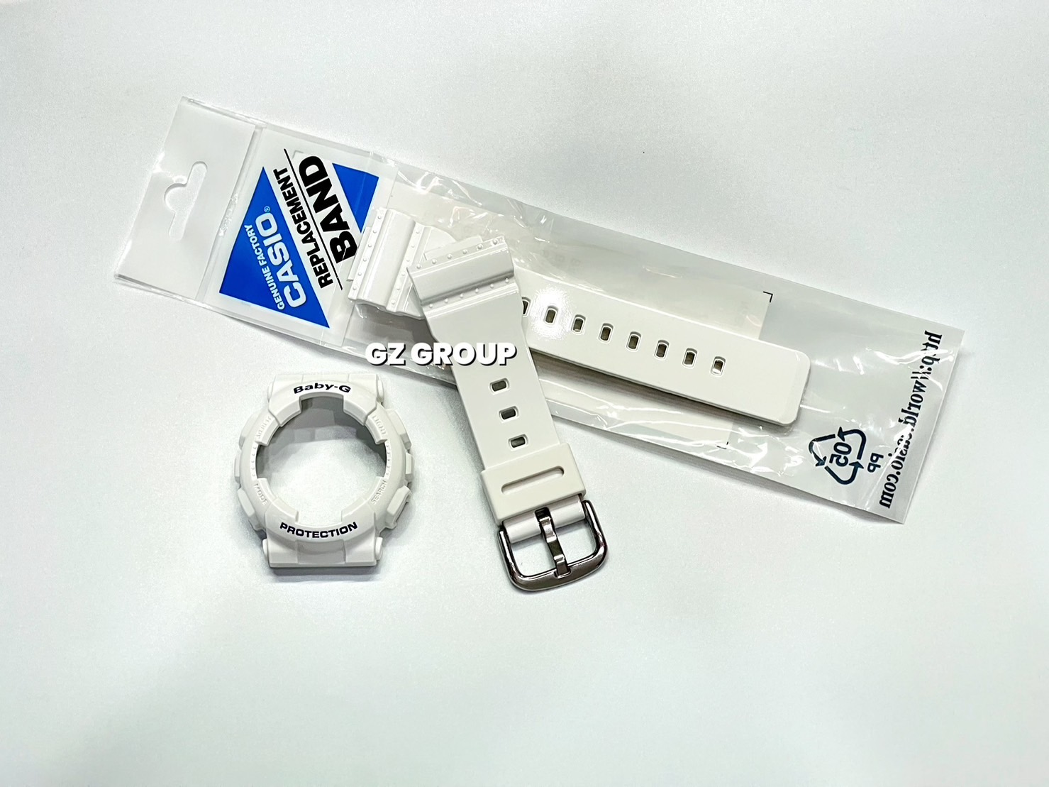 CASIO GENUINE FACTORY CASIO REPLACEMENT อะไหล่นาฬิกา BABY-G พร้อมส่ง รุ่น BA-112-7 ชุดสายสีขาว