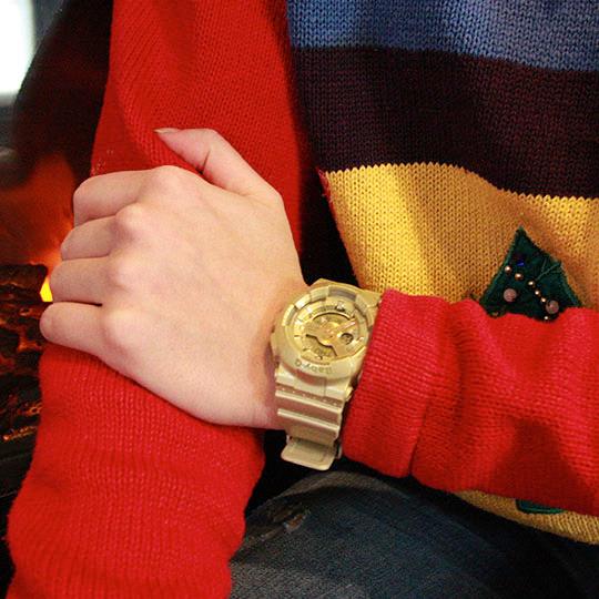 CASIO BABY-G นาฬิกาข้อมือ นาฬิกากันน้ำ นาฬิกาของแท้ ประกันศูนย์ CMG 1 ปี รุ่น BA-111-9A นาฬิกาสีทอง