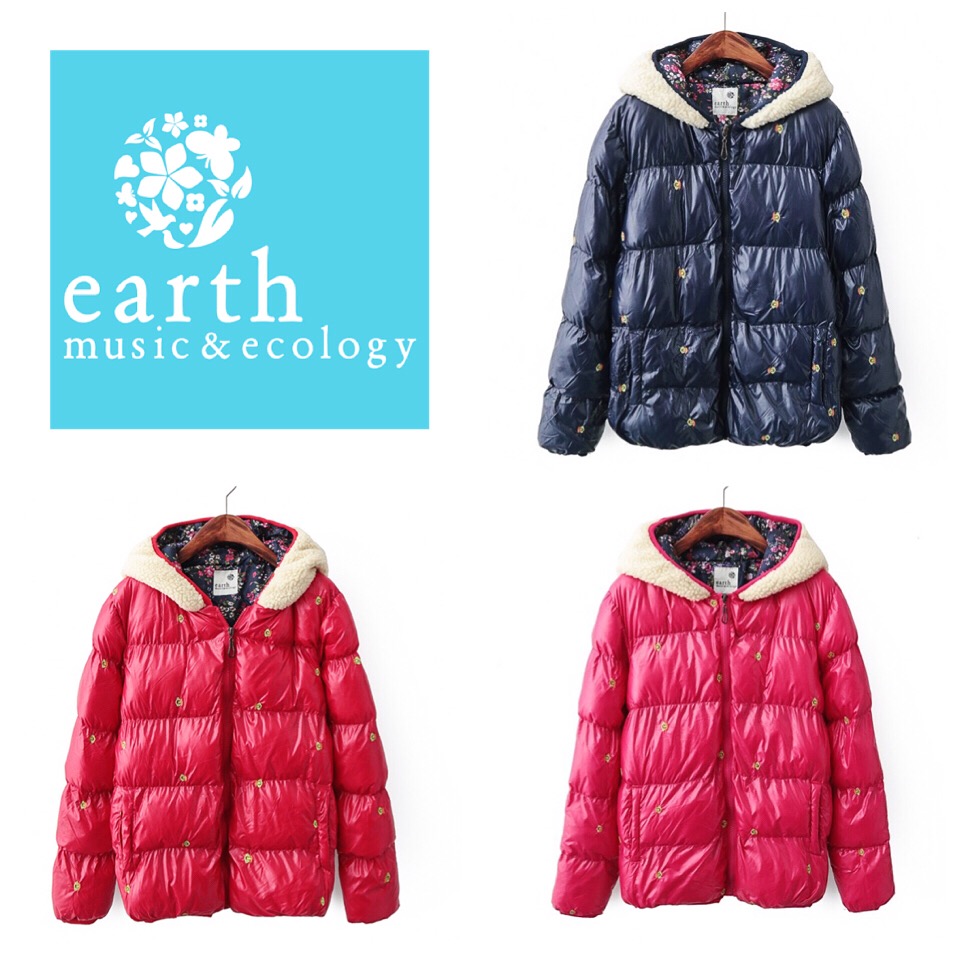 เสื้อกันหนาวฮูท สีชมพูสด ฮูทขนสีครีม แต่งหู น่ารัก แบรนด์เนม EARTH MUSIC&ECOLOGY ญี่ปุ่นแท้ Size M/L/XL