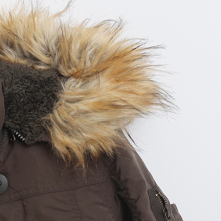 Sureve เสื้อโค้ทฮู้ดกันหนาว เสื้อปาร์กา parka แต่งเฟอร์ แบรนด์ SUREVE (3L) WY959สำเนา น้ำตาล