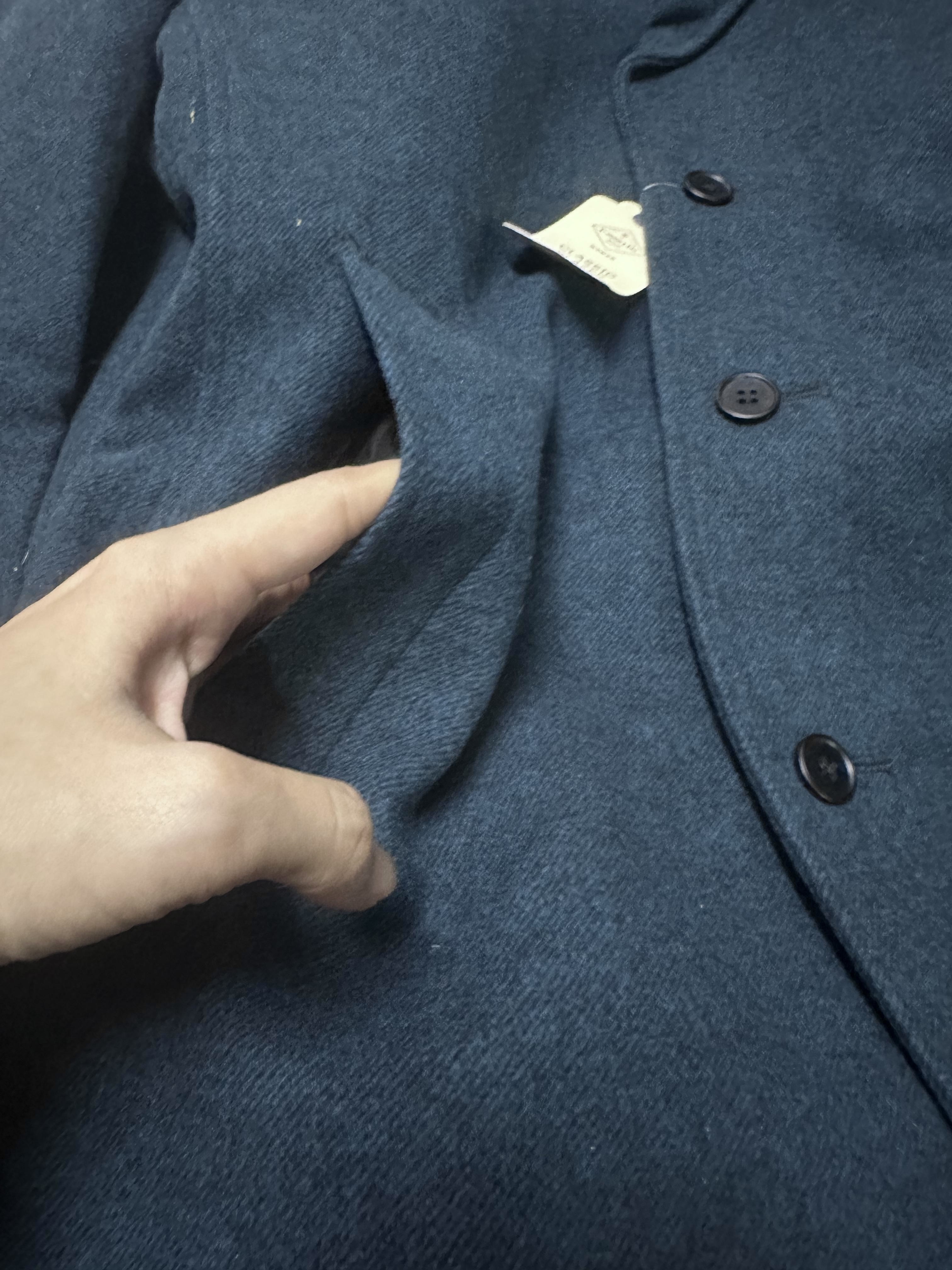 เสื้อโค้ทวูล Trench coat เสื้อโค้ท โค้ทสีน้ำเงินคราม แบรนด์ Primark สำเนา